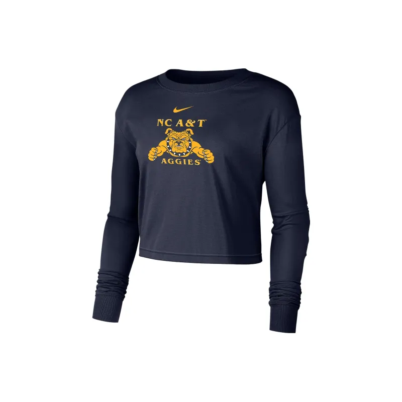 Nike Crop Tops Women's Navy Blue-0