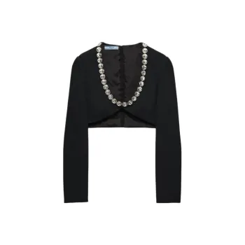 PRADA Crop Tops Women's Black