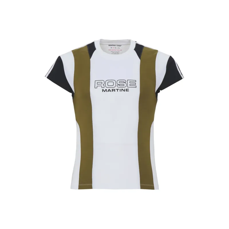 Martine Rose Shrunken Panelled T shirt-0
