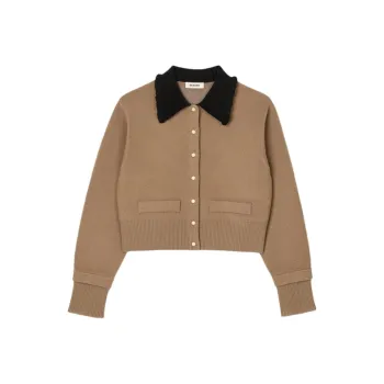 Sandro Contrasting collar Cardigan