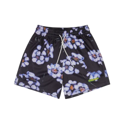 BKCXZICE 잉크 플라워 남녀공용 농구 반바지