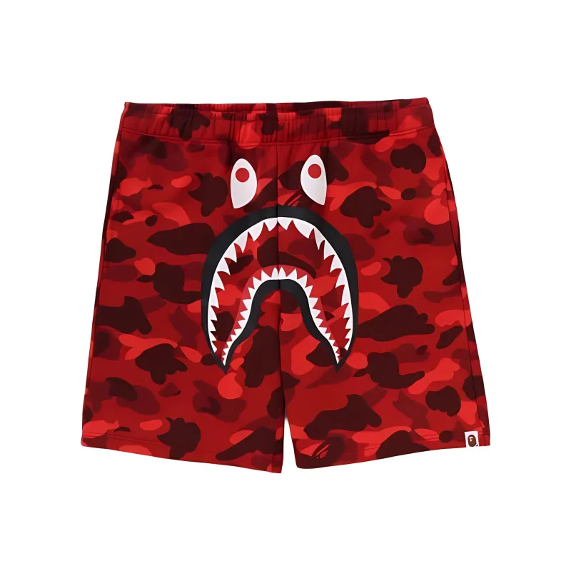 A BATHING APE Color Camo Shark Sweat Shorts SS24-0