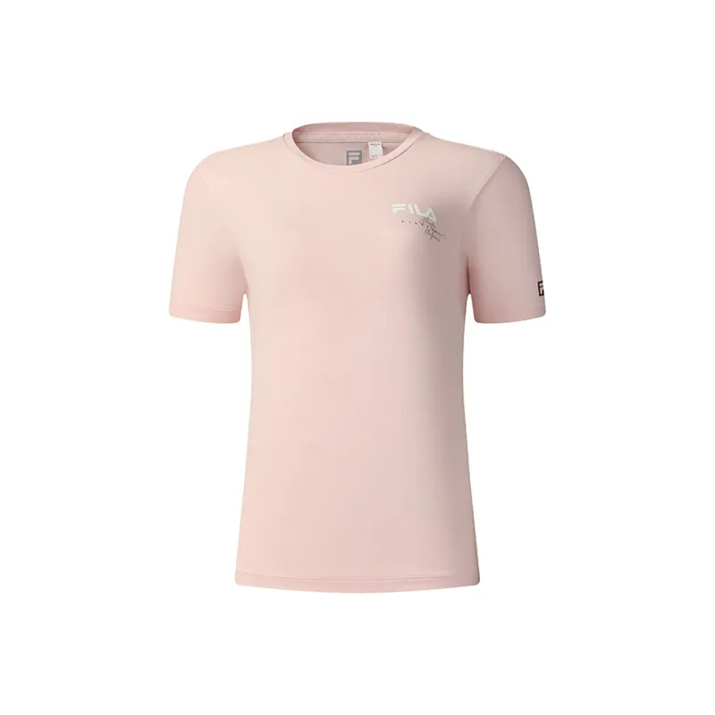 FILA Fitness T Shirt Women's Yu Gray Pink-0