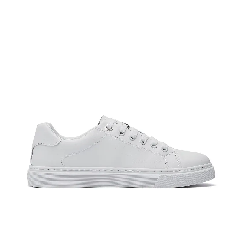 JIETEGONGYANG Lightweight And Breathable Low Top Skateboard Shoes Men's White-3