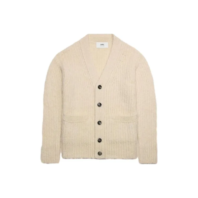 AMIPARIS V Neck Ribbed Cardigan-0