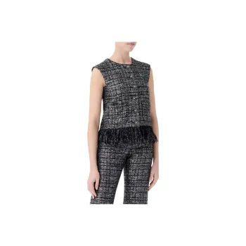 CHANEL 25S Spring Summer Collection Tank Tops Women's Black