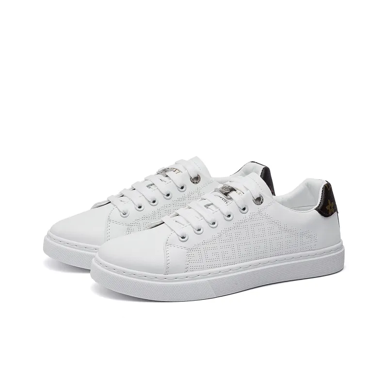 JIETEGONGYANG Lightweight And Breathable Low Top Skateboard Shoes Men's White-2