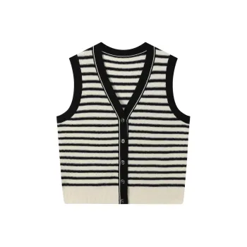H YXIANG Sweater Women's Black White