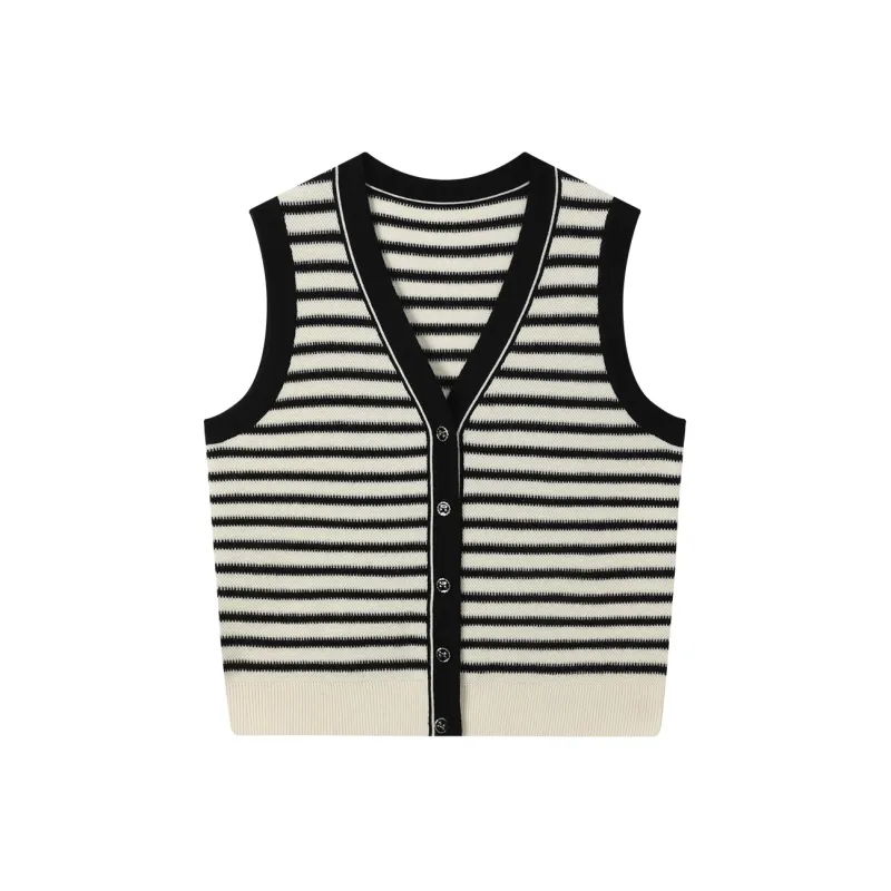 H YXIANG Sweater Women's Black White-0