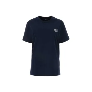 A.P.C Logo Embroidered Crewneck T Shirt