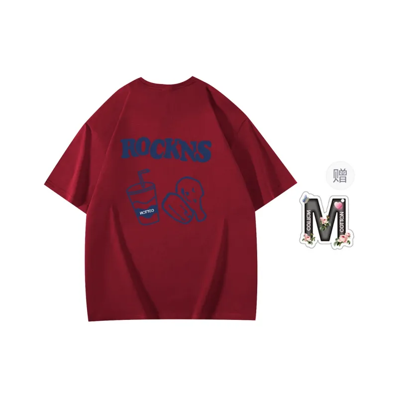 Cotton Shopping Drop Shoulder Sleeve T-Shirt Unisex-4