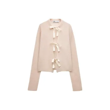 ZARA Sweater Women's Earth Gray Pink