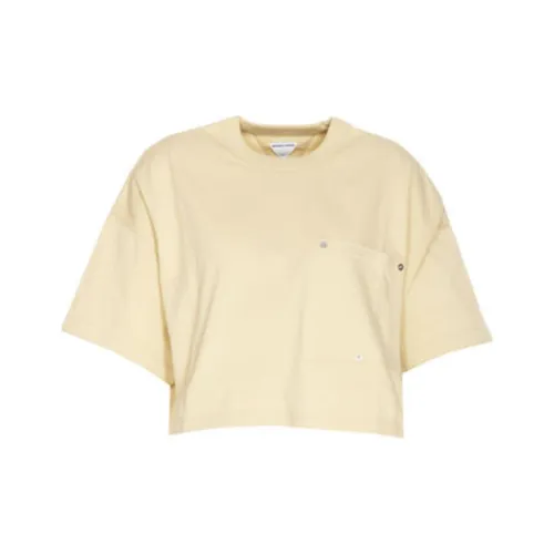 Bottega Veneta Pocket Detailed Cropped T-Shirt