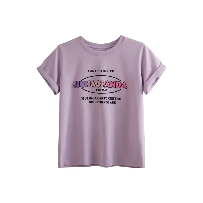 Olrain T Shirts Women's Purple-0