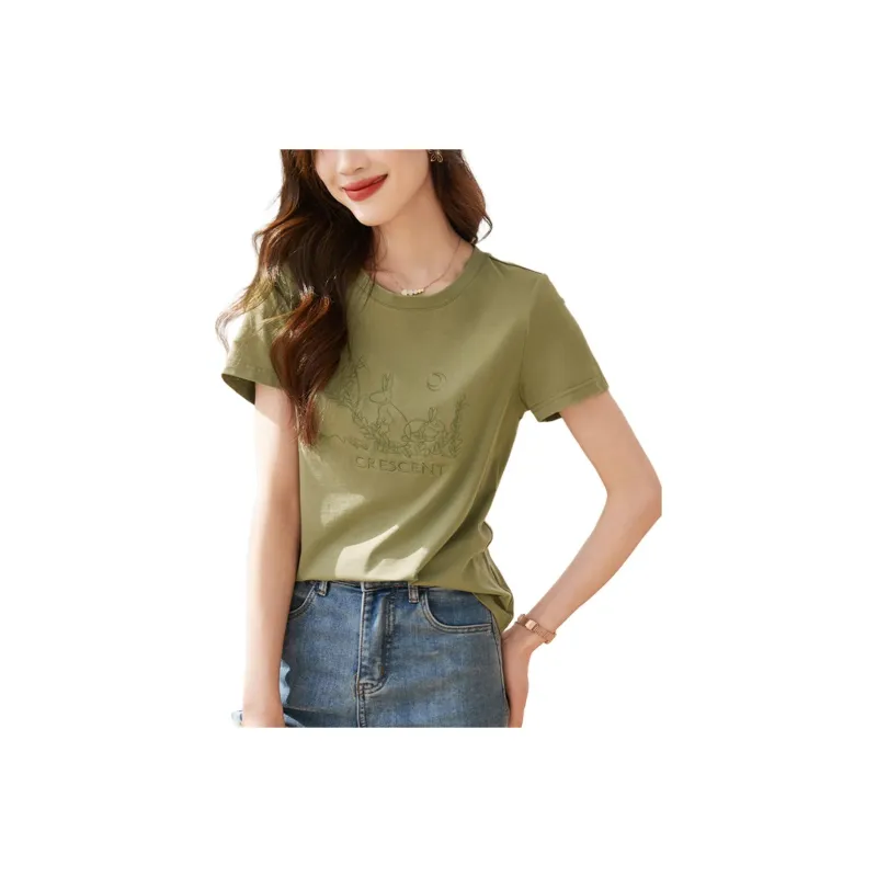 Mo Han Yi Mei T Shirt Women's Green-0