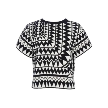 Eres Cheyenne Geometric-jacquard T-shirt