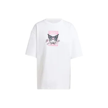 adidas originals X Hello Kitty Kuromi Graphic Oversized Tee White