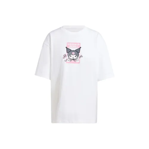 adidas originals X Hello Kitty Kuromi Graphic Oversized Tee White