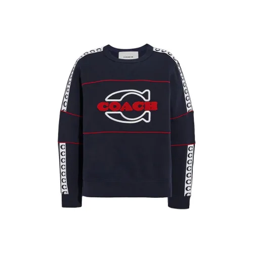 COACH FW21 Loose Fit Sweater Women's Navy Blue