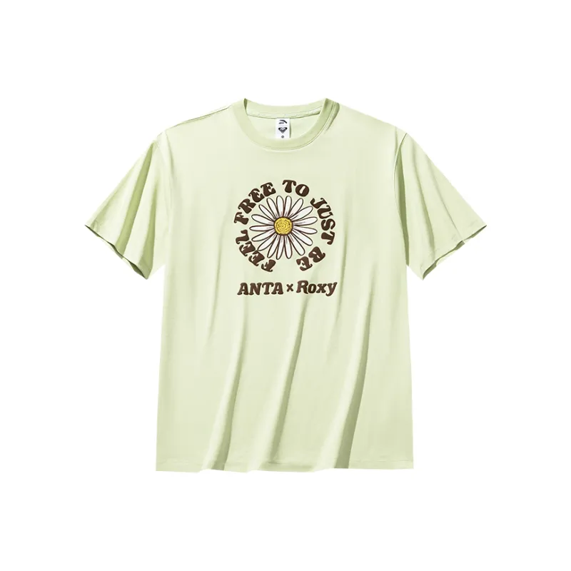 Anta Life Collection T Shirt Women's Butterfly Swim Green-0