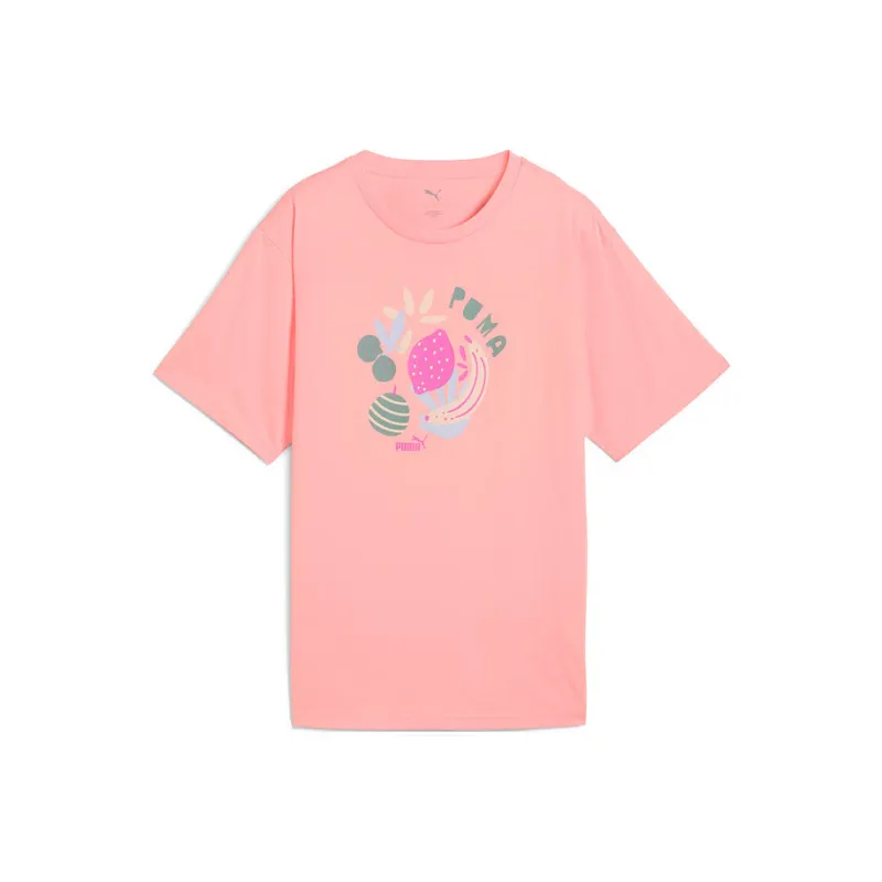 PUMA GRAPHICSRELAXED T Shirt Women's Pink-0
