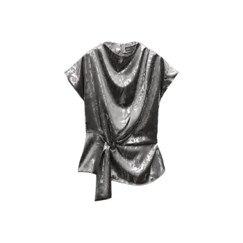 ZARA T-Shirts Women's Silver