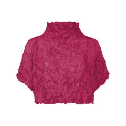 ISSEY MIYAKE Crop Tops Women's Pink Purple