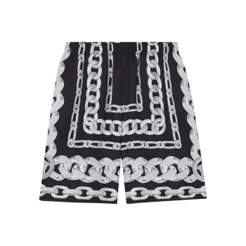 VERSACE Graphic Printed Elasticated Waistband Track Shorts