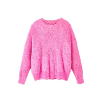 Yu Qianwen Sweater Women's Raspberry Pink