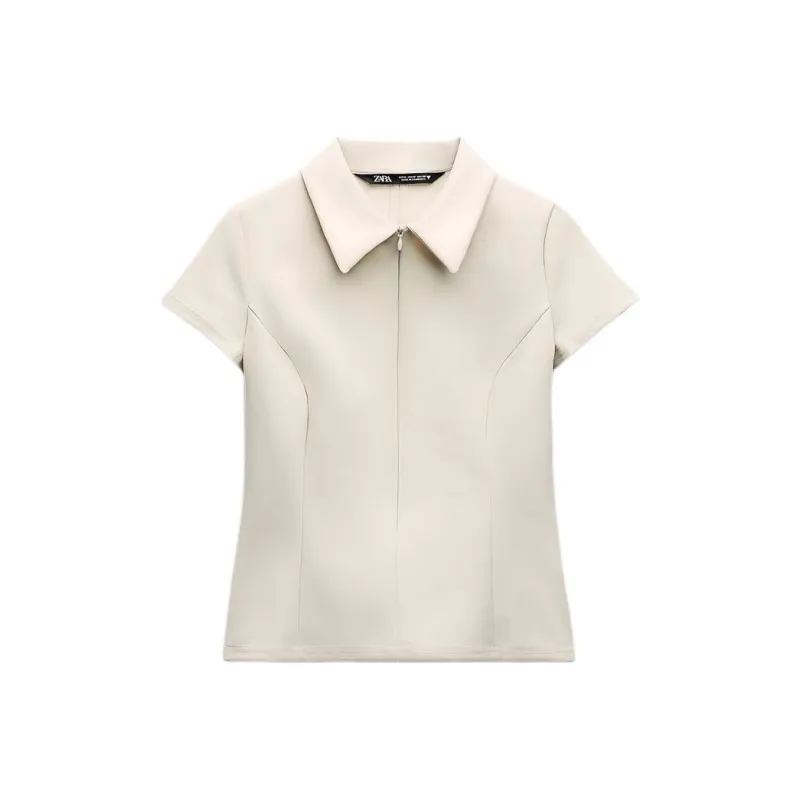 ZARA T-Shirts Women's Cream-0