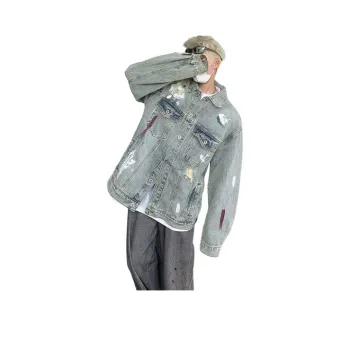 SIL VITIN Denim Jacket Unisex Blue
