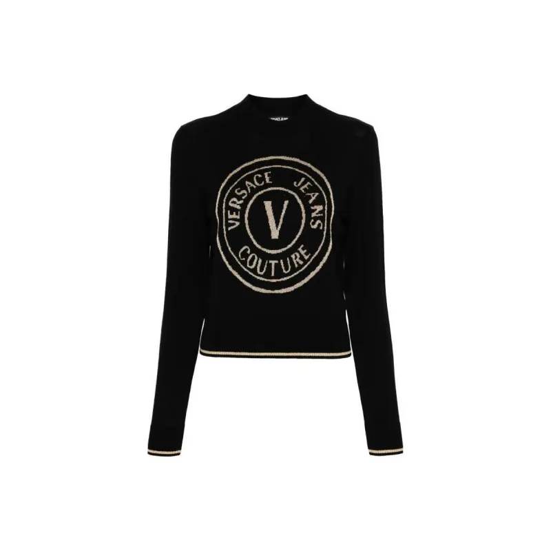 VERSACE JEANS COUTURE V Emblem Wool Jumper-0