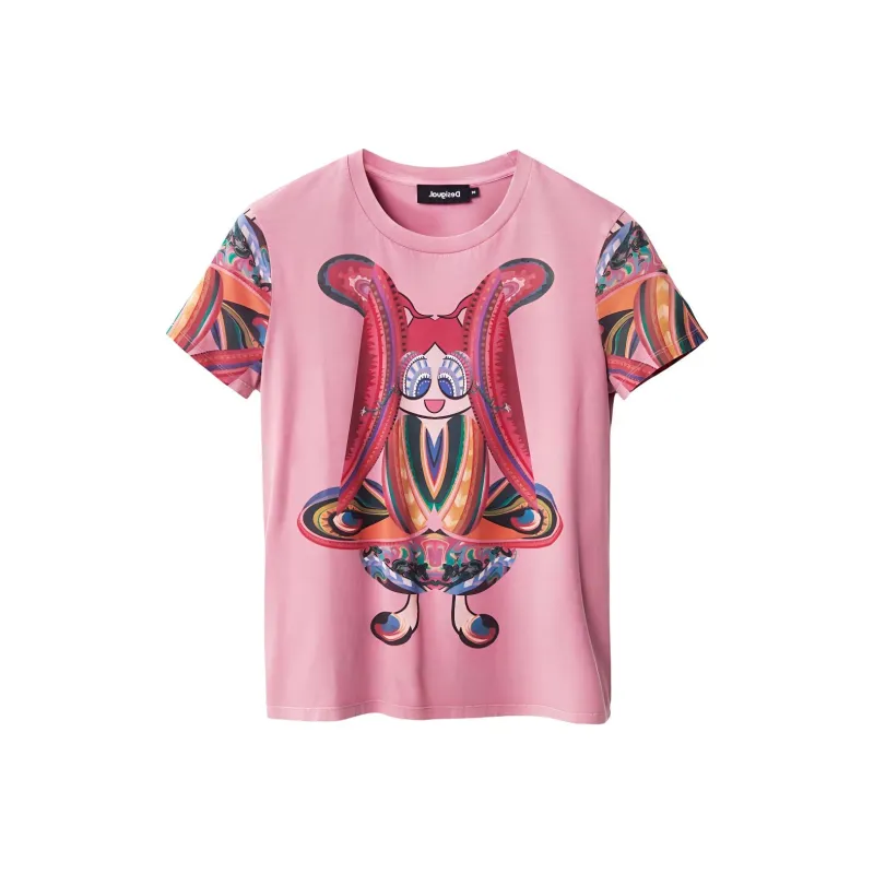 Desigual T Shirts Women's Pink-0