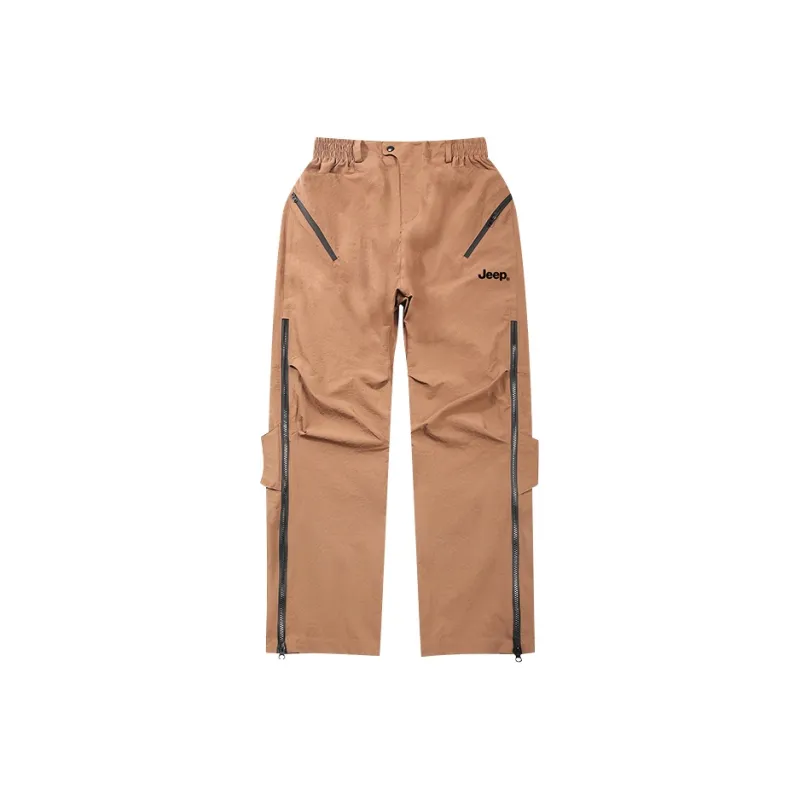 Jeep Individual Lace Up Straight Fit Casual Pants Unisex-140