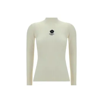 KENZO Boke 2.0 Logo Embroidered High Neck Top