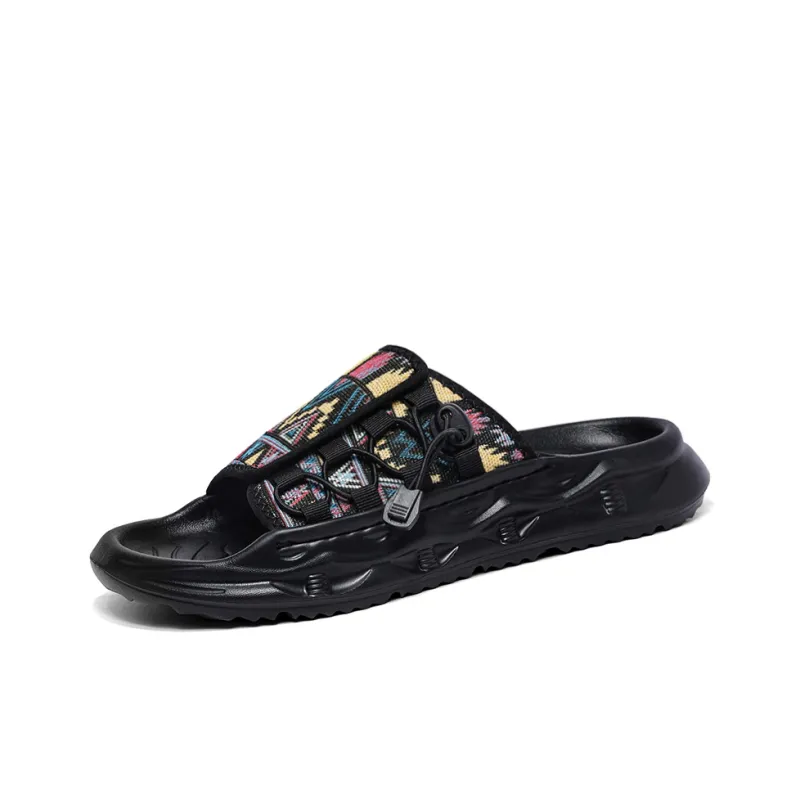 FCMM Slide Slippers Men Black/Beige-0