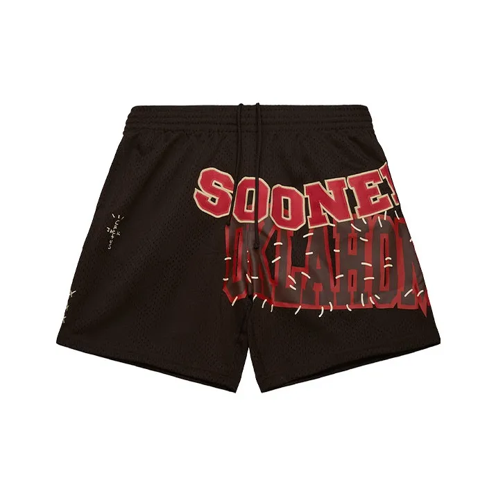 Travis Scott X Mitchell & Ness Oklahoma Sooners Basketball Shorts-0