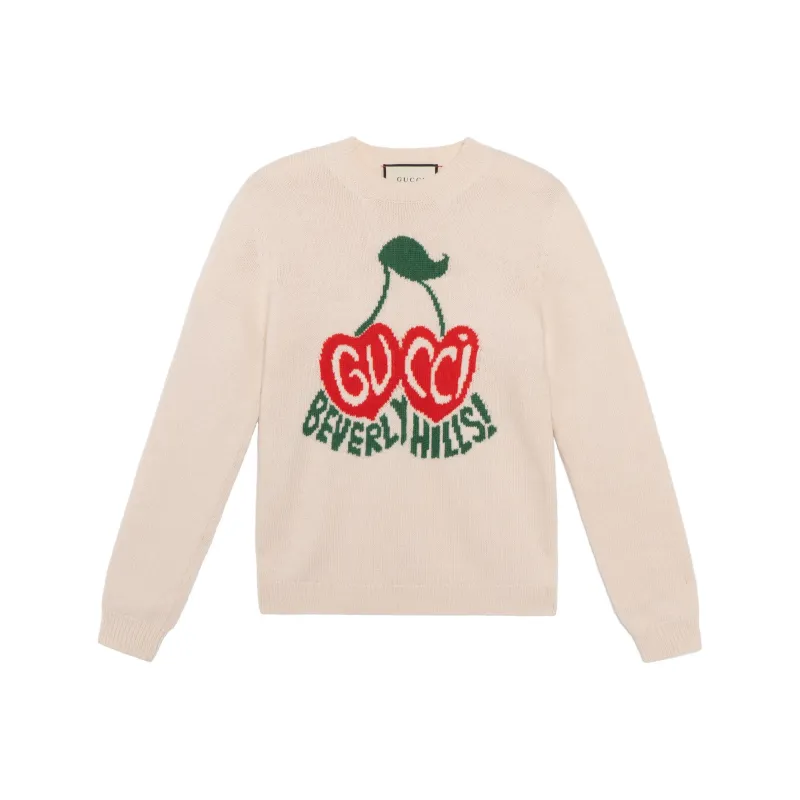 GUCCI Cherries Logo Intarsia Jumper-0