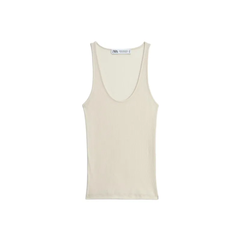 ZARA Tank Top Women's Raw White-0
