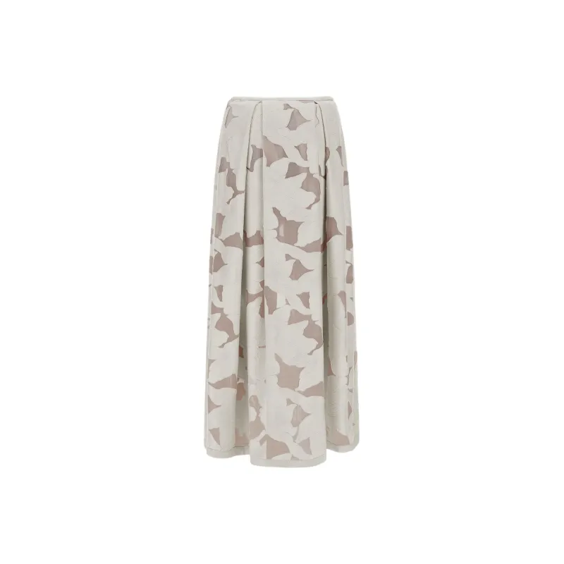 HERNO Blooming jacquard Maxi Skirt-1