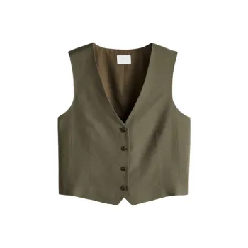 H&M Tank Top Women's Dark Khaki Green