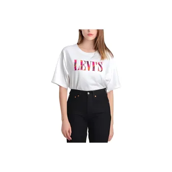 Levi's Drop Shoulder Sleeve T Shirt Women's White