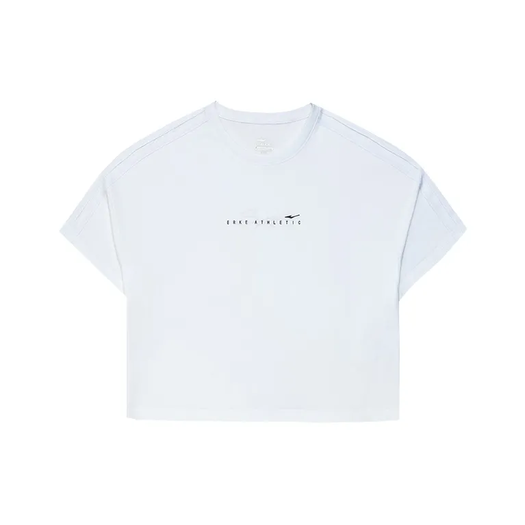 Erke SORONA Cool Series Crop Tops Women's True White-0
