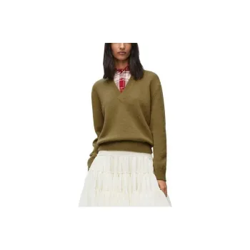 LOEWE Trompe L'Oeil Sweater 'Green/Red'