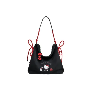TOUTOU Hello Kitty Collaboration Hello Kitty Fabric Shoulder Bag Regular Women's Black/White