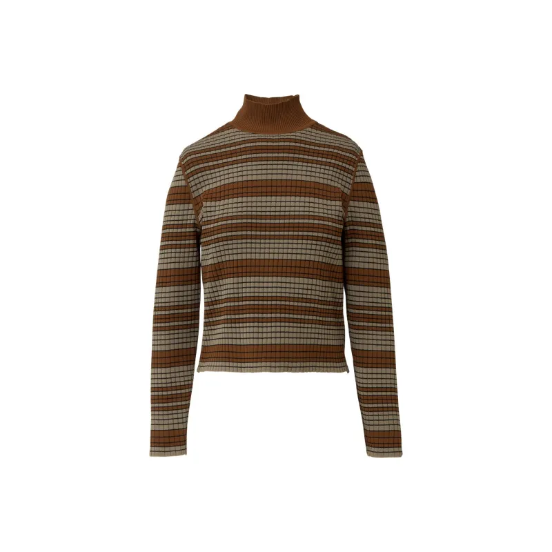 Onitsuka Tiger WS LS KNIT TOP Sweater Women's Brown-0