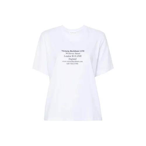 Victoria Beckham Address Printed Crewneck T Shirt