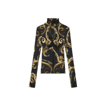 VERSACE JEANS COUTURE Barocco-Printed High-Neck Top