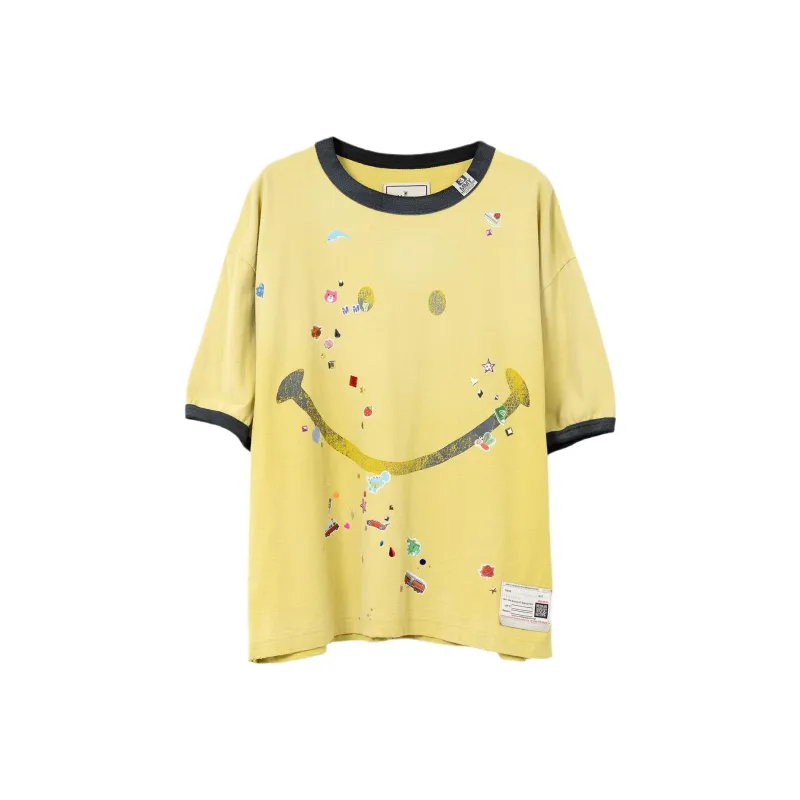 Maison Mihara Yasuhiro Smiley Face print T shirt-0