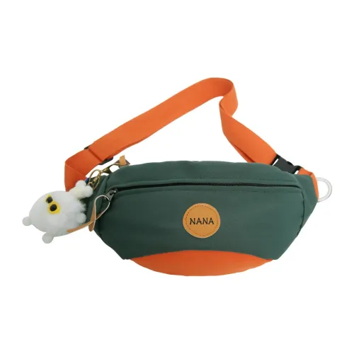 GOBLIN SHARKS 1759 Nylon Sling Bag Unisex Green/Black/Yellow/Gray